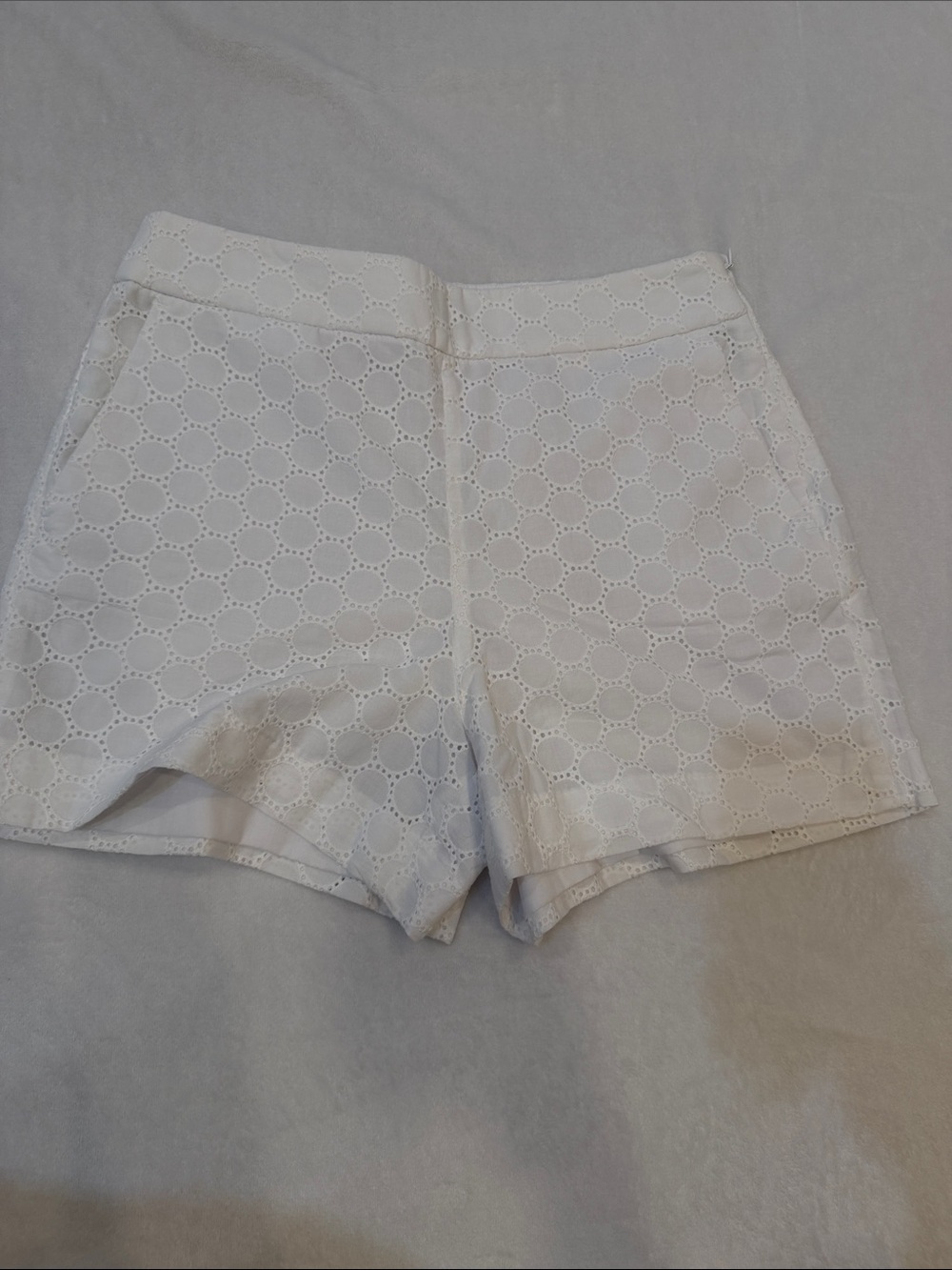 JCrew Women’s Eyelet Lace White Shorts
